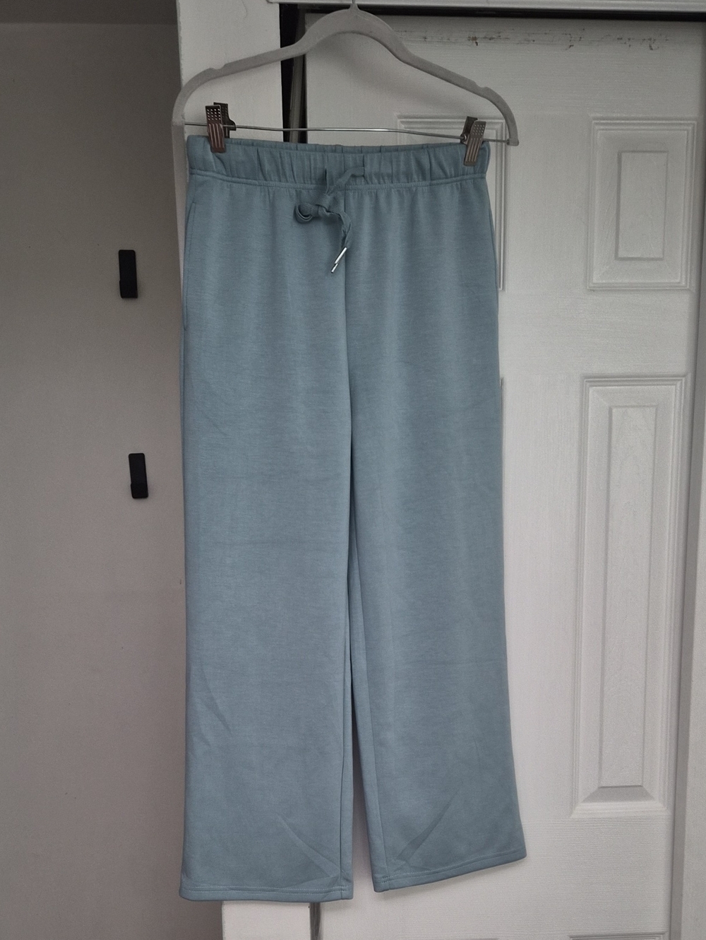 Light Blue Straight-Leg Lounge Pants